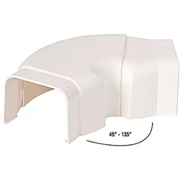 Climaplus airco leidinggoot Verstelbare bocht 70x55mm RAL 9010 WIT