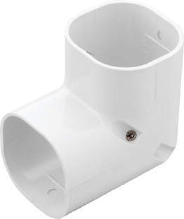 SC-77-W Inaba Denko lange bocht 90° Wit