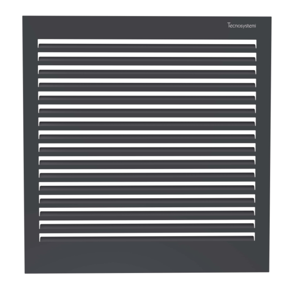 Tecnosystemi achterplaat XL gitzwart (RAL 9005)