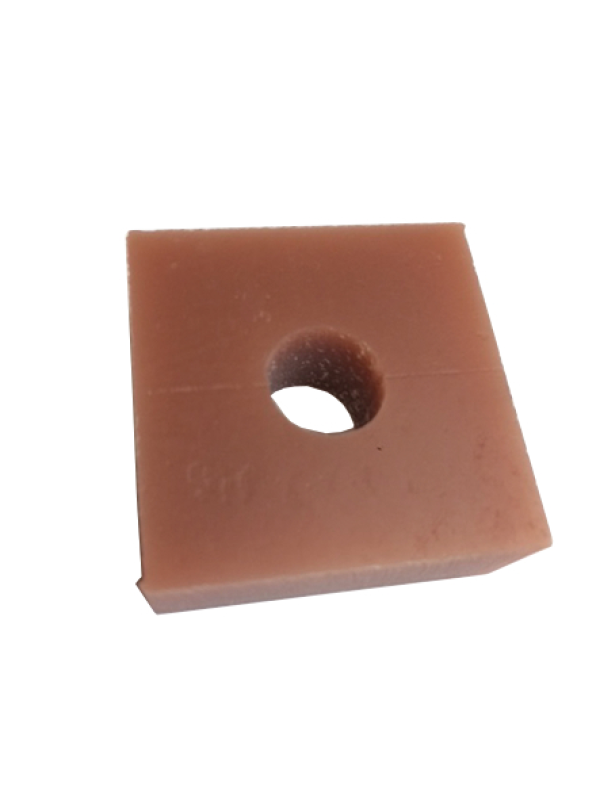 CDM-90 Silentblock 50x50x20mm - Gat Ø15mm tbv compressoren - Rood