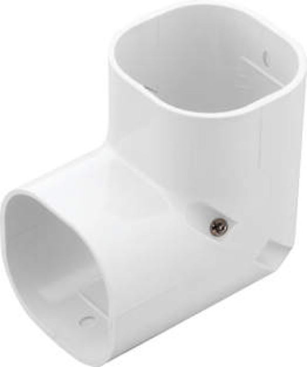 SC-100-W Inaba Denko lange bocht 90° Wit