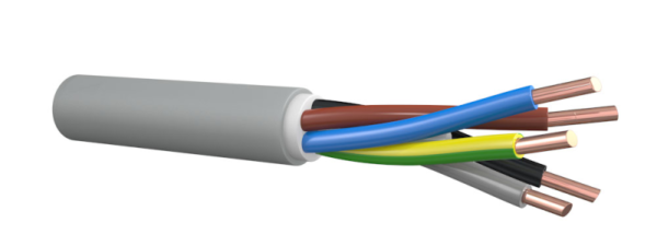 YMvK 5x1,5mm² voedingskabel - rol a 50m