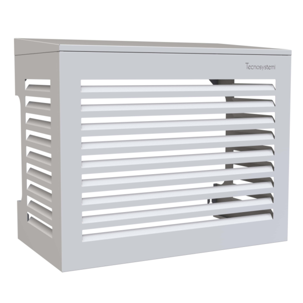 Tecnosystemi omkasting met hellend dak Small signaalwit (RAL 9003)