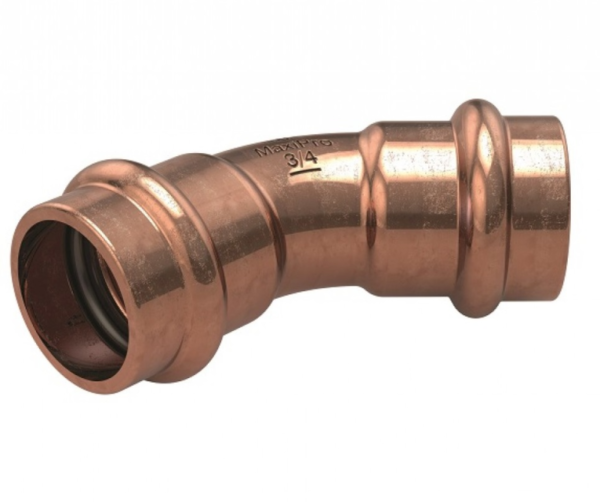 MPA-5041 MaxiPro perskoppeling bocht i x i 45° 3/8"
