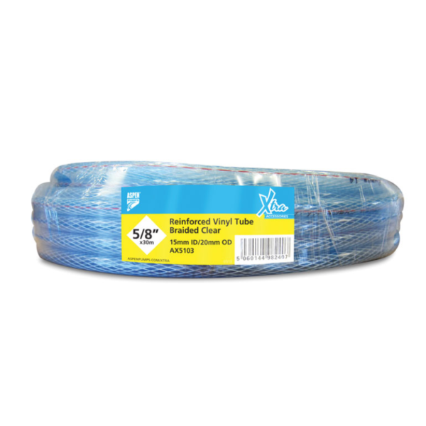 PVC 10x14-A Aspen condensafvoerslang versterkt 10 mm - rol a 30 meter
