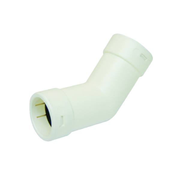 RDP20-C45 Castel 45 graden connectie Acquaring - wit