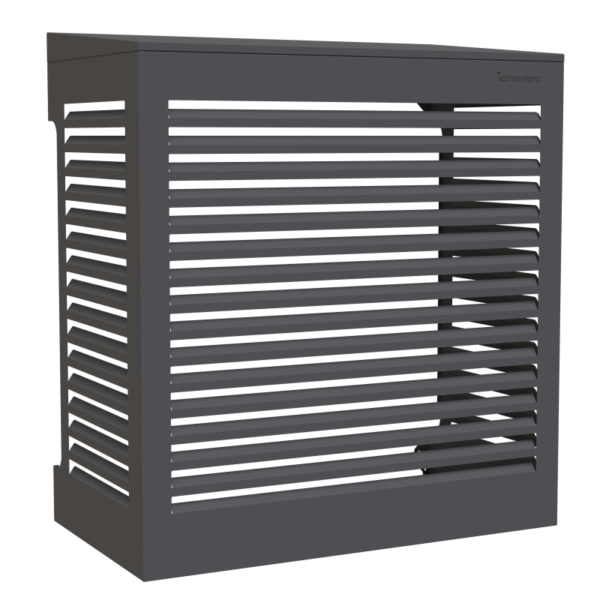 Tecnosystemi omkasting met hellend dak Large gitzwart (RAL 9005)