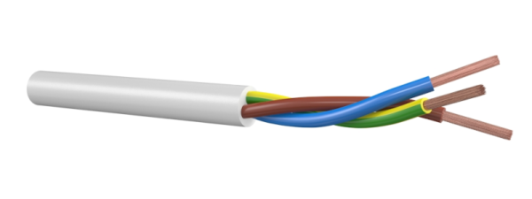 VMVL 4x1,5mm² aansluitsnoer wit - rol a 100m