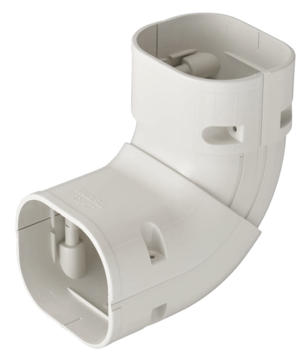 SCS-77-W Inaba Denko verstelbare bocht 45°- 90° Wit