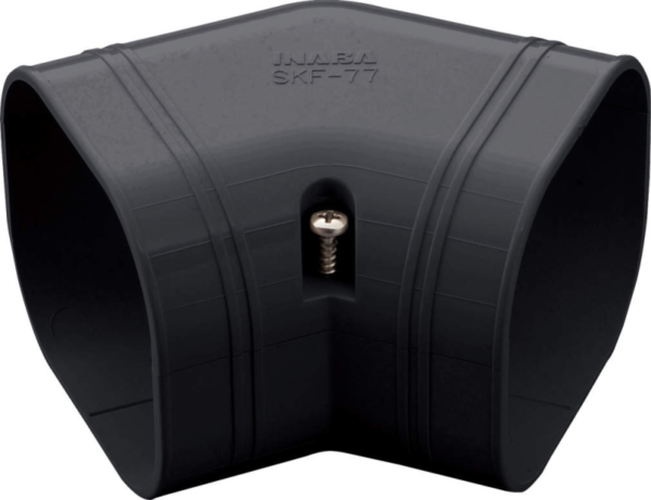 SKF-100-K Inaba Denko vlakke bocht 45° Zwart
