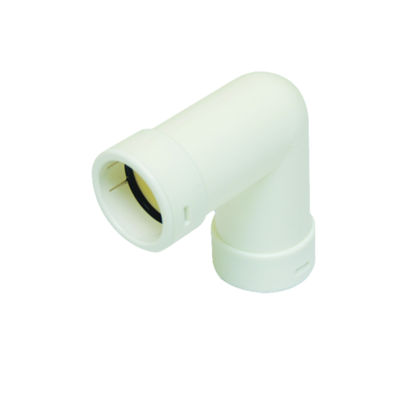 RDP25-C90 Castel 90 graden connectie Acquaring - wit